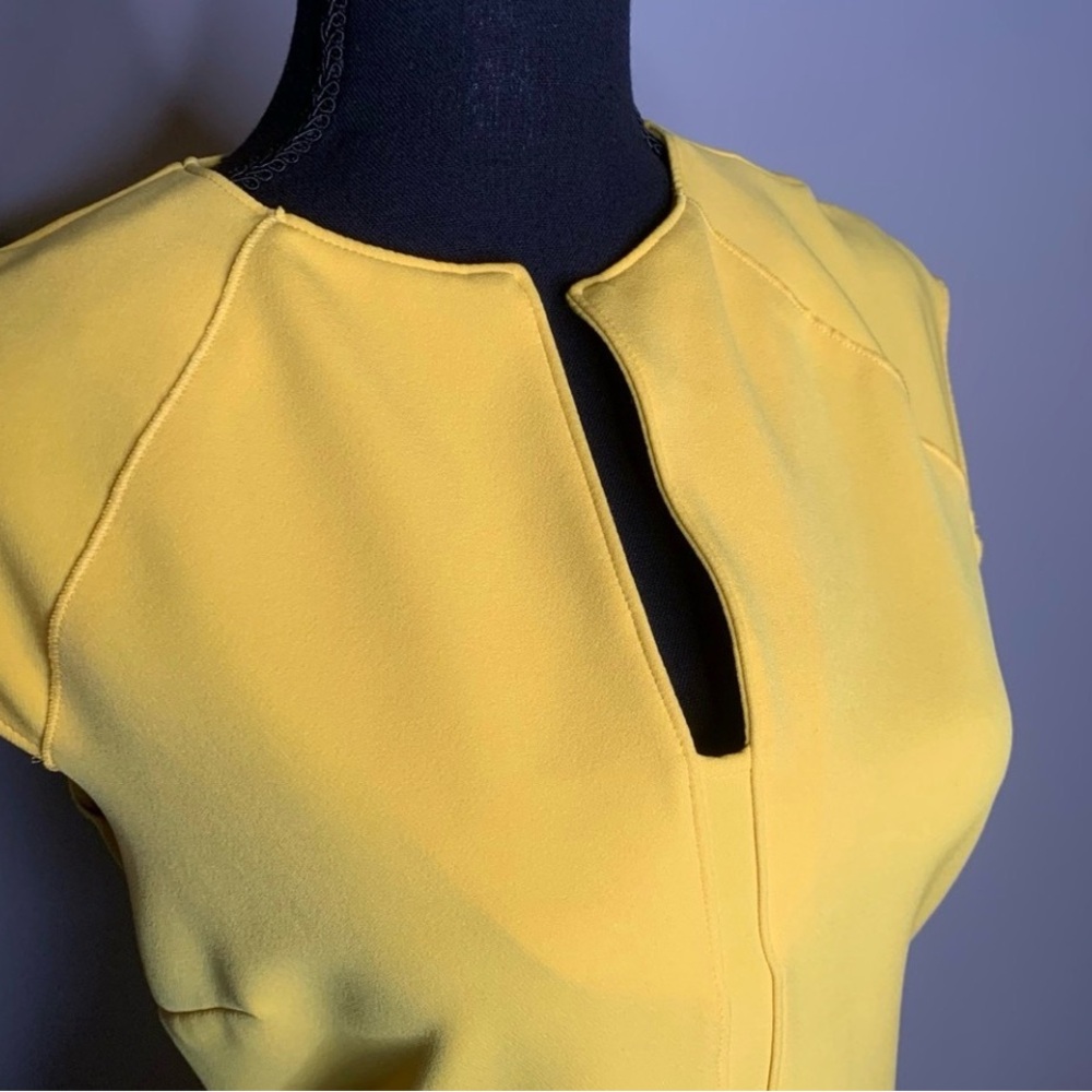 NWOT- Zara-Sunny Yellow Mini Dress - Picture 4 of 7